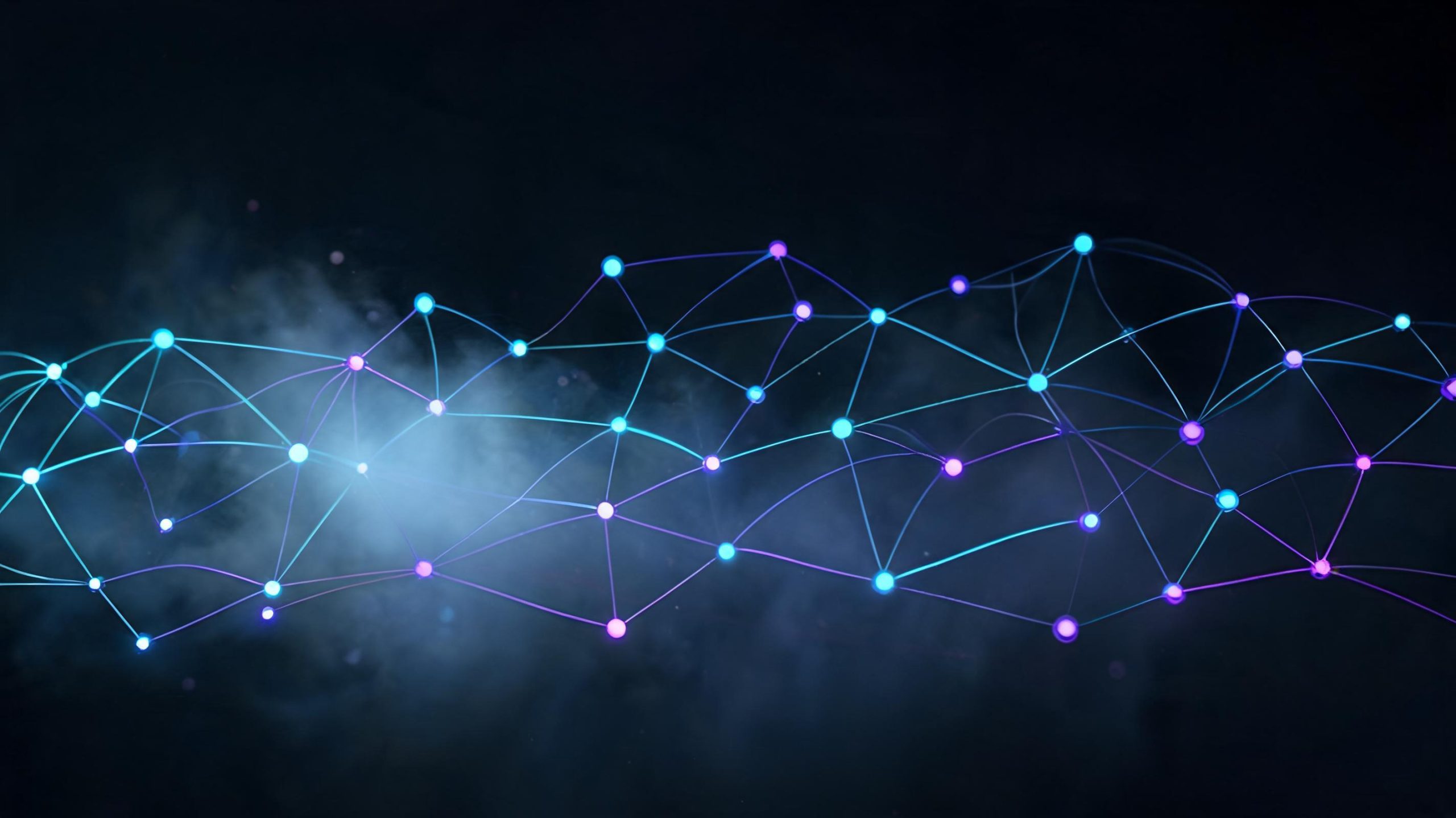 Futuristic global digital network connection banner for AI platform contact and technical cooperation